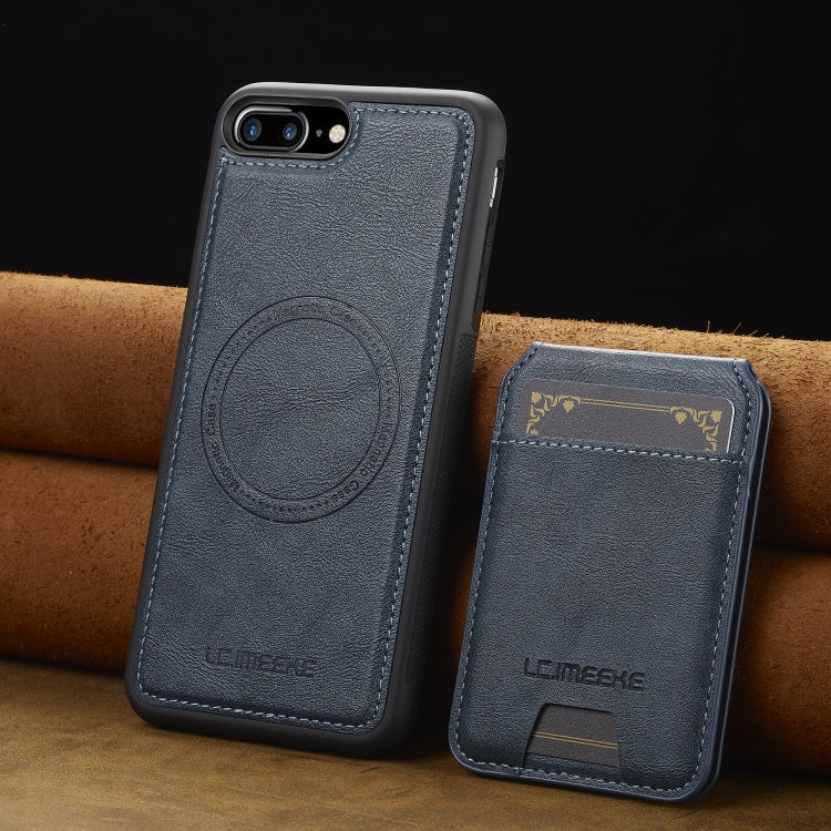 For iPhone 16e LC.IMEEKE L3 Series Detachable RFID Card Bag Magsafe Phone Case(Blue) - free shipping - PMC TechLife - Order now!