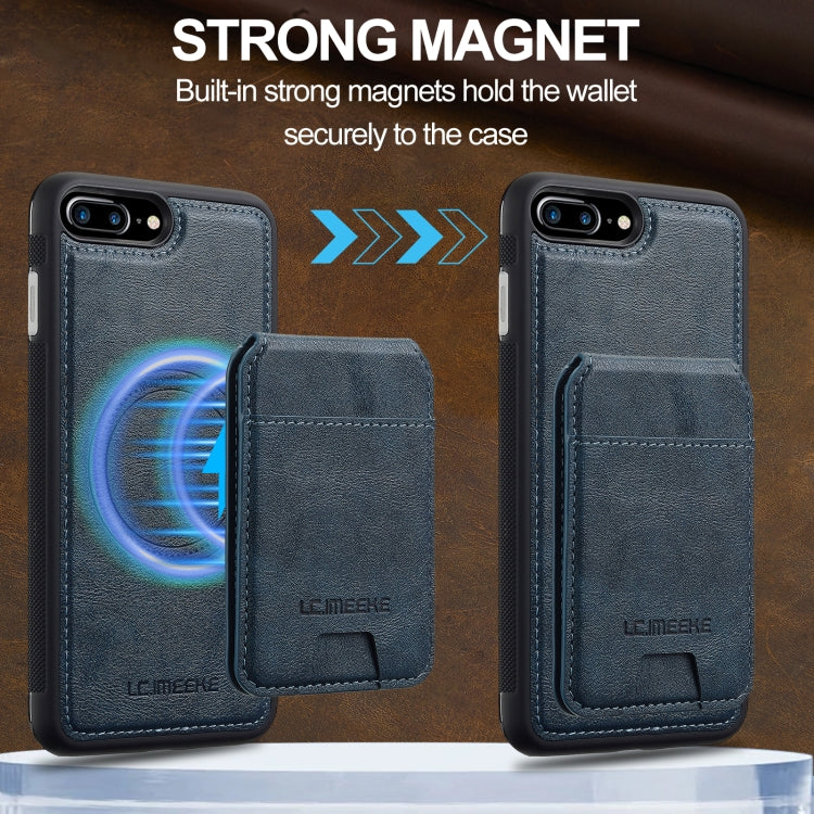 For iPhone 16e LC.IMEEKE L3 Series Detachable RFID Card Bag Magsafe Phone Case(Blue) - free shipping - PMC TechLife - Order now!