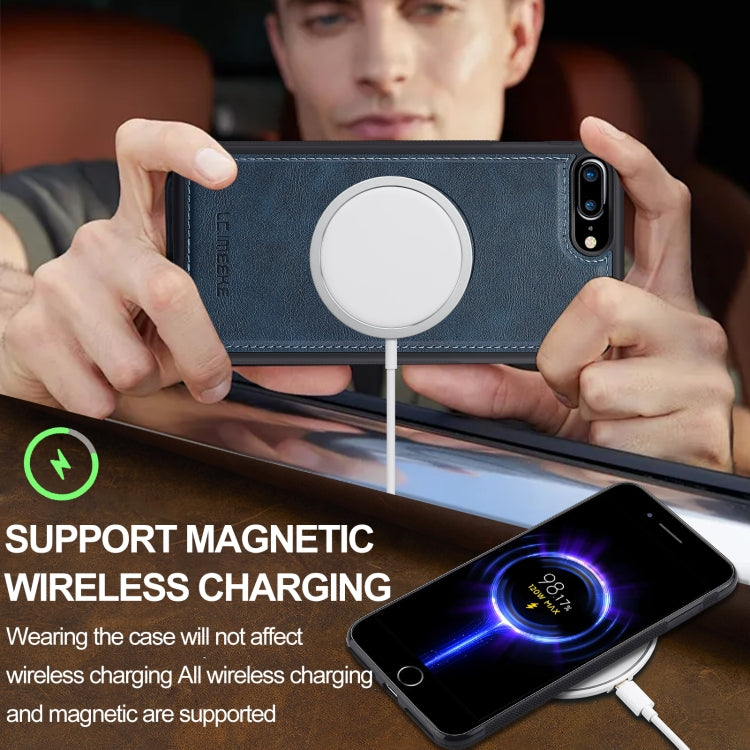 For iPhone 16e LC.IMEEKE L3 Series Detachable RFID Card Bag Magsafe Phone Case(Blue) - free shipping - PMC TechLife - Order now!
