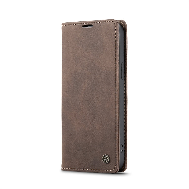 For iPhone 12 Pro Max CaseMe-013 Multifunctional Retro Frosted Horizontal Flip Leather Case with Card Slot & Holder & Wallet(Coffee) - iPhone 12 Pro Max Cases by CaseMe | Online Shopping South Africa | PMC Jewellery | Buy Now Pay Later Mobicred