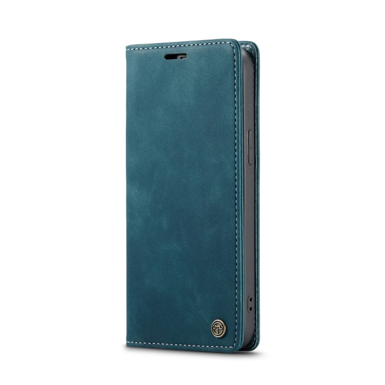 For iPhone 12 / 12 Pro CaseMe-013 Multifunctional Retro Frosted Horizontal Flip Leather Case with Card Slot & Holder & Wallet(Blue) - iPhone 12 / 12 Pro Cases by CaseMe | Online Shopping South Africa | PMC Jewellery | Buy Now Pay Later Mobicred