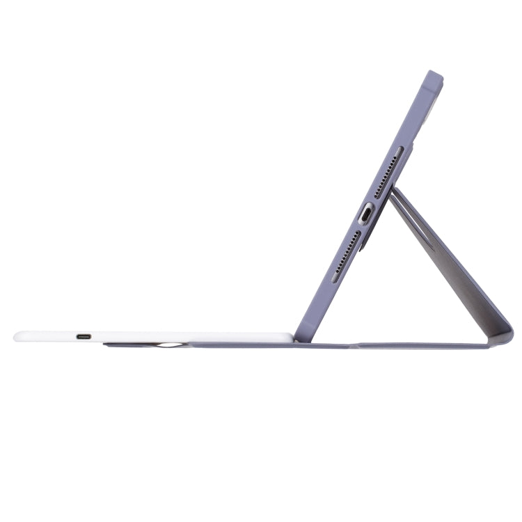 For iPad Pro 11 2024 YL13-A 360 Rotation Acrylic Transparent Round Keycap Bluetooth Keyboard Leather Case With Touch Control(Purple) - For iPad Pro by PMC Jewellery | Online Shopping South Africa | PMC Jewellery | Buy Now Pay Later Mobicred