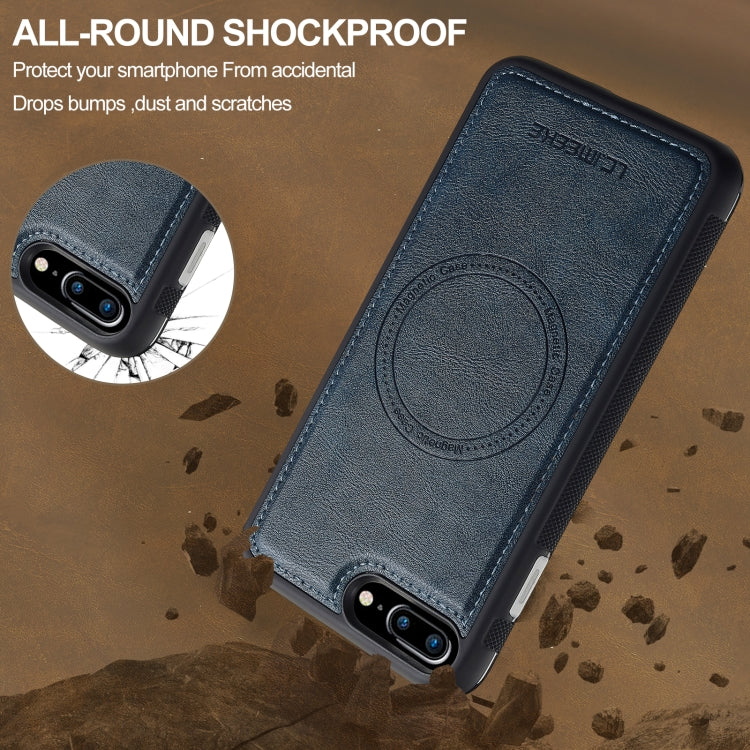 For iPhone 16e LC.IMEEKE L5 Series Detachable RFID Card Bag Magsafe Phone Case(Blue) - iPhone 16e Cases by LC.IMEEKE | Online Shopping South Africa | PMC TechLife | Buy Now Pay Later Mobicred