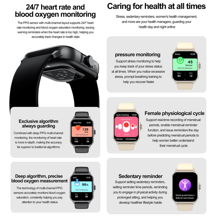 ZW36A 1.83 inch BT Call Smart Watch, Blood oxygen / Blood Pressure / Heart Rate(Pink) - Smart Wristbands by PMC TechLife | Online Shopping South Africa | PMC TechLife | Buy Now Pay Later Mobicred