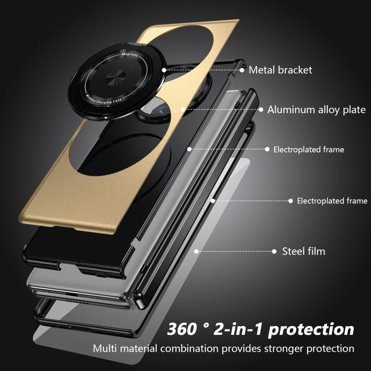 For Huawei Mate X5 Gold Medal Rotating Folding Series Ring Holder Phone Case(Gold) - Huawei Cases by PMC TechLife | Online Shopping South Africa | PMC TechLife | Buy Now Pay Later Mobicred