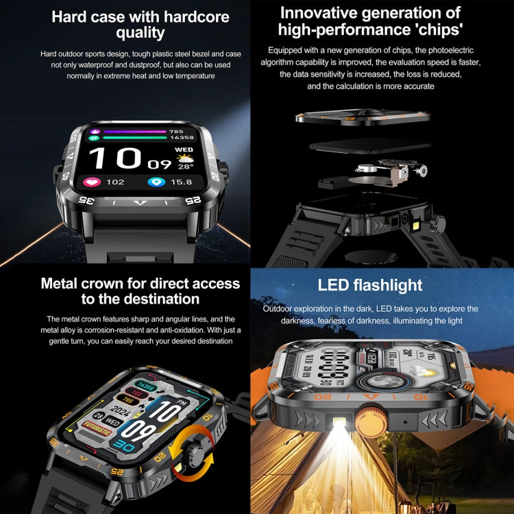 ZW59 1.95 inch BT Call Sports Smart Watch, Blood Oxygen / Heart Rate / Remote Photography(Black) - Smart Wristbands by PMC TechLife | Online Shopping South Africa | PMC TechLife | Buy Now Pay Later Mobicred