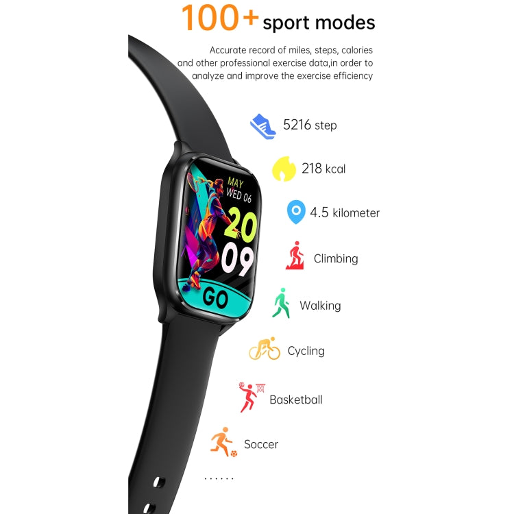 KT73S 1.85 inch Square Screen BT Call Smart Watch, Heart Rate / Blood Pressure / Blood Oxygen / Female Health / Sleep Monitoring(Gold) - Smart Wristbands by PMC TechLife | Online Shopping South Africa | PMC TechLife | Buy Now Pay Later Mobicred