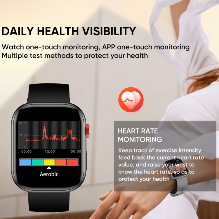 LC88 2 inch Square Screen BT Call Smart Watch, Heart Rate / Blood Pressure / Blood Oxygen / Sleep Monitoring(Black) - Smart Wristbands by PMC TechLife | Online Shopping South Africa | PMC TechLife | Buy Now Pay Later Mobicred