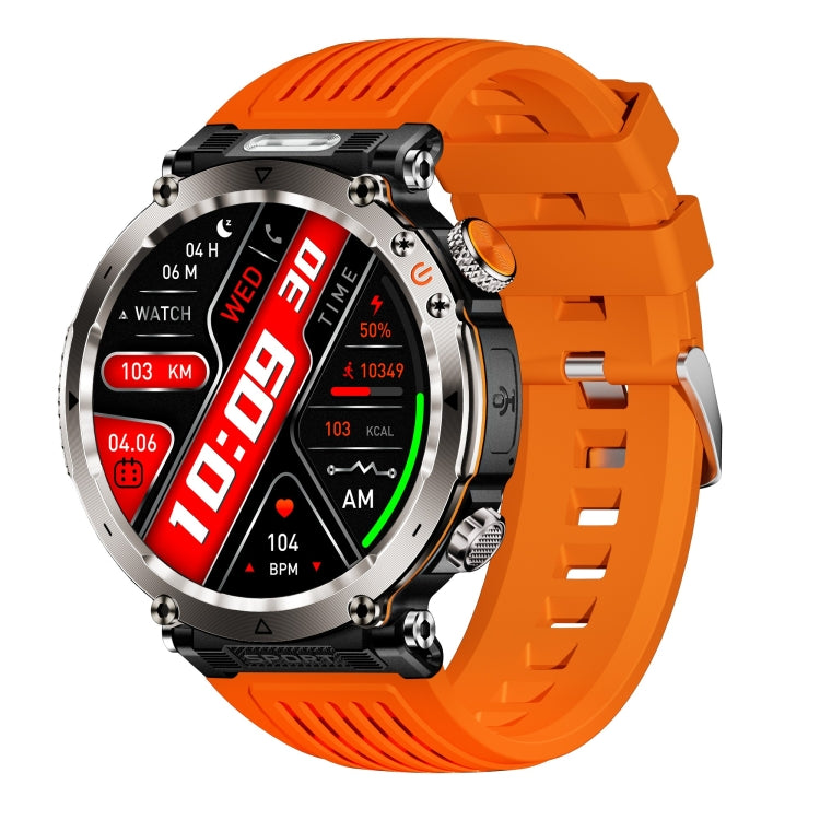 HT30 1.7 inch IP68 Waterproof Silicone Band Smart Watch, Support Flashlight / Banknote Detector Light / Compass(Orange) - Smart Wristbands by PMC TechLife | Online Shopping South Africa | PMC TechLife | Buy Now Pay Later Mobicred