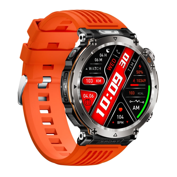 HT30 1.7 inch IP68 Waterproof Silicone Band Smart Watch, Support Flashlight / Banknote Detector Light / Compass(Orange) - Smart Wristbands by PMC TechLife | Online Shopping South Africa | PMC TechLife | Buy Now Pay Later Mobicred
