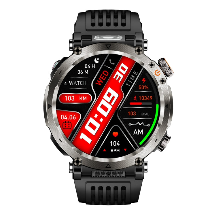 HT30 1.7 inch IP68 Waterproof Silicone Band Smart Watch, Support Flashlight / Banknote Detector Light / Compass(Black) - free shipping - PMC TechLife - Order now!