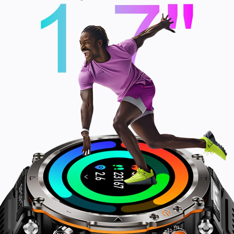 HT30 1.7 inch IP68 Waterproof Silicone Band Smart Watch, Support Flashlight / Banknote Detector Light / Compass(Orange) - Smart Wristbands by PMC TechLife | Online Shopping South Africa | PMC TechLife | Buy Now Pay Later Mobicred