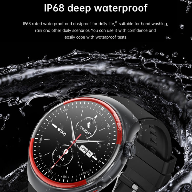T82 1.43 inch Round Screen BT Call Smart Watch, Heart Rate / Blood Pressure / Blood Oxygen / Sleep / Blood Sugar / HRV / Metope / SOS, Strap:Silicone Black - Smart Wristbands by PMC TechLife | Online Shopping South Africa | PMC TechLife | Buy Now Pay Later Mobicred