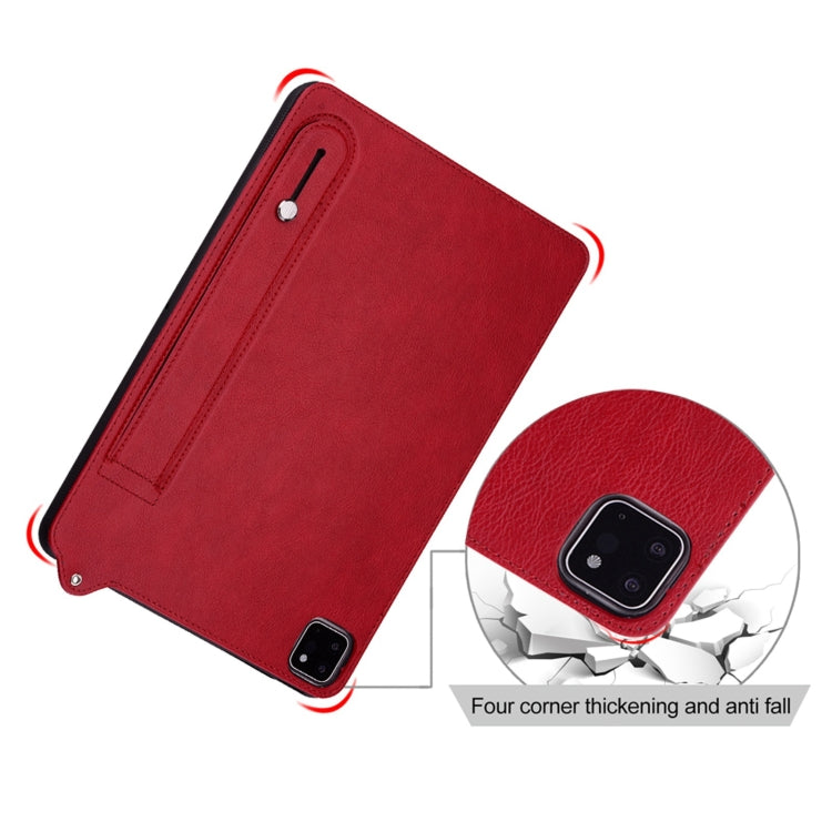 For Samsung Galaxy Tab S10+ / S9+ / S8+ TPU Leather Back Tablet Case with Wristband(Red) - free shipping - PMC Jewellery - Order now!