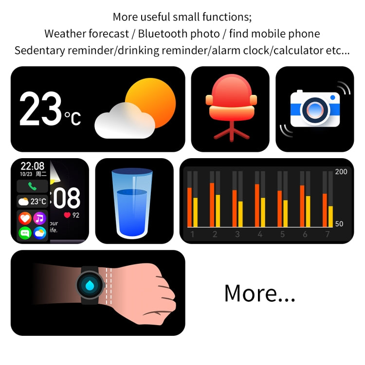 CY19 1.32 inch AMOLED Screen Silicone Strap Smart Watch, Blood Oxygen/Blood Pressure/Heart Rate(Black) - Smart Watches by PMC TechLife | Online Shopping South Africa | PMC TechLife | Buy Now Pay Later Mobicred