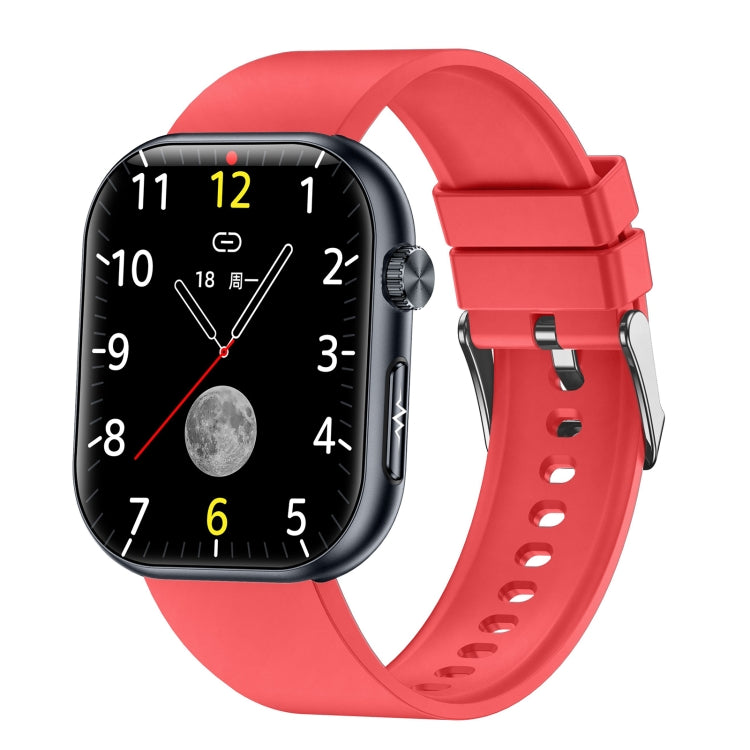 ET587 1.95 inch AMOLED Screen Smart Watch, ECG Electrocardiogram/Blood Sugar Monitoring(Red) - Smart Watches by PMC TechLife | Online Shopping South Africa | PMC TechLife | Buy Now Pay Later Mobicred