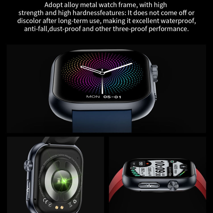 ET587 1.95 inch AMOLED Screen Smart Watch, ECG Electrocardiogram/Blood Sugar Monitoring(Blue) - Smart Watches by PMC TechLife | Online Shopping South Africa | PMC TechLife | Buy Now Pay Later Mobicred