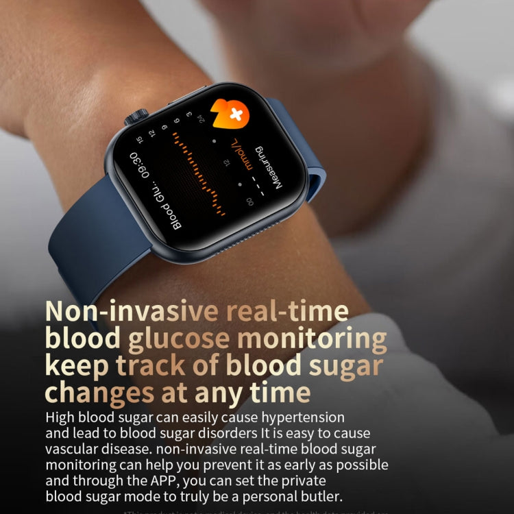 ET587 1.95 inch AMOLED Screen Smart Watch, ECG Electrocardiogram/Blood Sugar Monitoring(Blue) - Smart Watches by PMC TechLife | Online Shopping South Africa | PMC TechLife | Buy Now Pay Later Mobicred