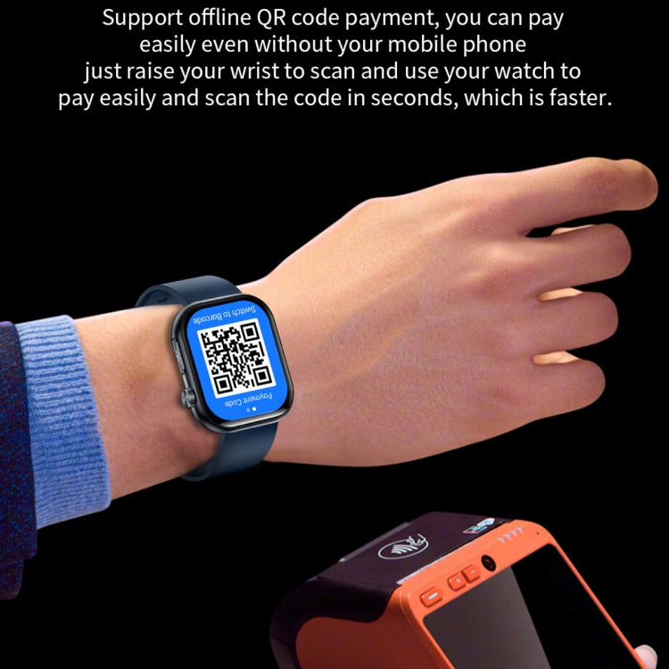 ET587 1.95 inch AMOLED Screen Smart Watch, ECG Electrocardiogram/Blood Sugar Monitoring(Red) - Smart Watches by PMC TechLife | Online Shopping South Africa | PMC TechLife | Buy Now Pay Later Mobicred