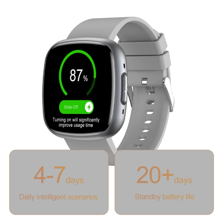 ET593 1.75 inch IPS Square Screen Smart Watch, ECG Electrocardiogram / Blood Sugar Monitoring(Grey) - Smart Watches by PMC TechLife | Online Shopping South Africa | PMC TechLife | Buy Now Pay Later Mobicred