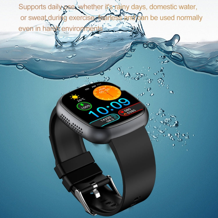 ET593 1.75 inch IPS Square Screen Smart Watch, ECG Electrocardiogram / Blood Sugar Monitoring(Grey) - Smart Watches by PMC TechLife | Online Shopping South Africa | PMC TechLife | Buy Now Pay Later Mobicred