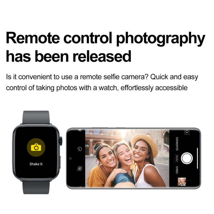 T92 1.81 inch IPS Square Screen Smart Watch, Heart Rate / Blood Oxygen / Blood Pressure(Black) - Smart Watches by PMC TechLife | Online Shopping South Africa | PMC TechLife | Buy Now Pay Later Mobicred