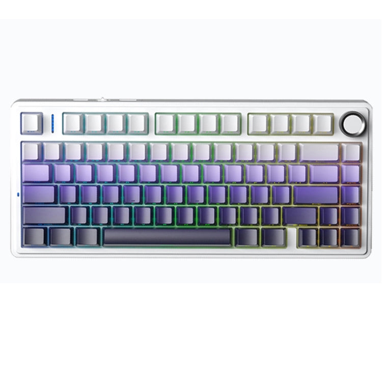 AULA F75 80 Keys Wired/2.4G/Bluetooth Three Model Customized RGB Mechanical Keyboard(Side Engraved Purple) - free shipping - PMC TechLife - Order now!