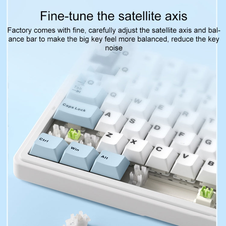 AULA F75 80 Keys Wired/2.4G/Bluetooth Three Model Customized RGB Mechanical Keyboard(Snow Spruce Green) - free shipping - PMC TechLife - Order now!