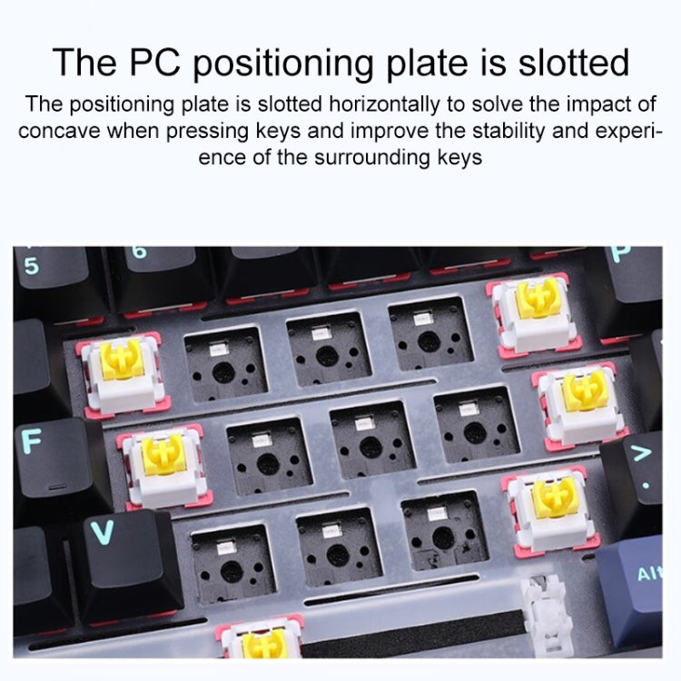 AULA F87 Pro 87 Keys Wired/2.4G/Bluetooth Three Model Customized RGB Mechanical Keyboard(Ash Wood Shaft V4) - free shipping - PMC TechLife - Order now!