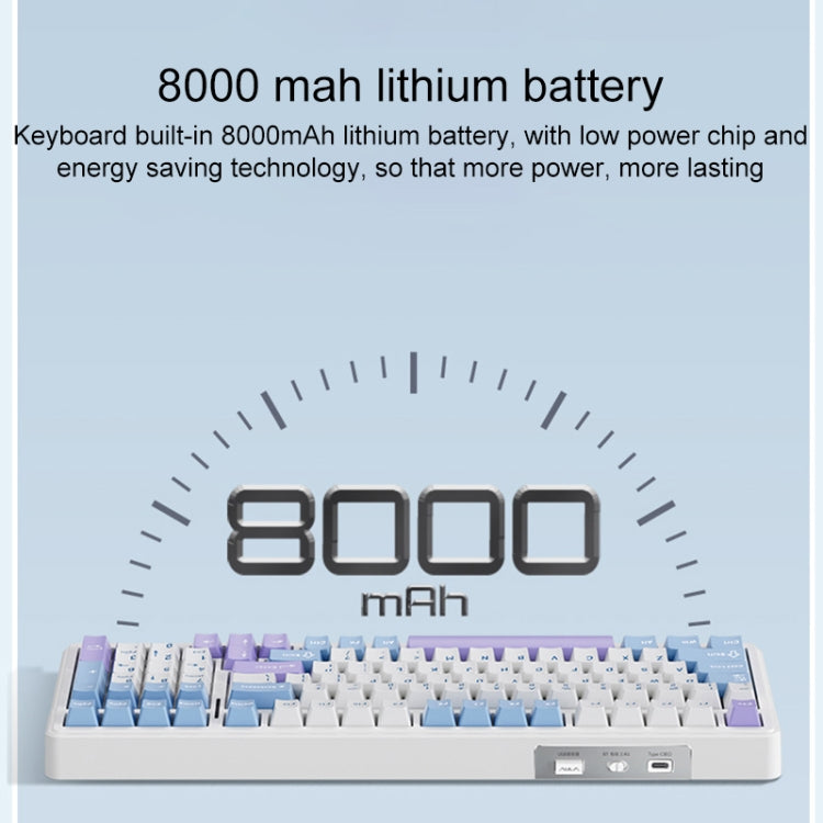 AULA F99 99 Keys Wired/2.4G/Bluetooth Three Model Customized RGB Mechanical Keyboard(Black White Blue) - free shipping - PMC TechLife - Order now!