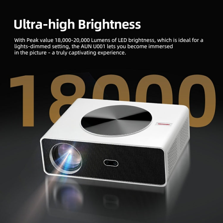 AUN AKEY7 MAX 1920x1080P HD Android LCD Projector UK Plug(White) - LED Projector by AUN | Online Shopping South Africa | PMc TechLife | Buy Now Pay Later Mobicred