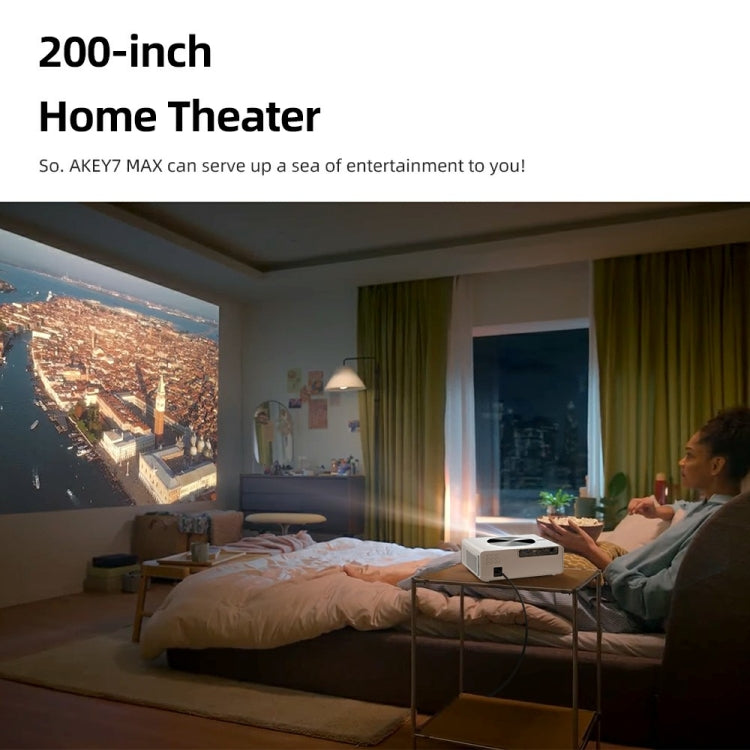 AUN AKEY7 MAX 1920x1080P HD Android LCD Projector AU Plug(White) - LED Projector by AUN | Online Shopping South Africa | PMc TechLife | Buy Now Pay Later Mobicred