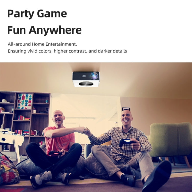 AUN AKEY7 MAX 1920x1080P HD Android LCD Projector UK Plug(White) - LED Projector by AUN | Online Shopping South Africa | PMc TechLife | Buy Now Pay Later Mobicred