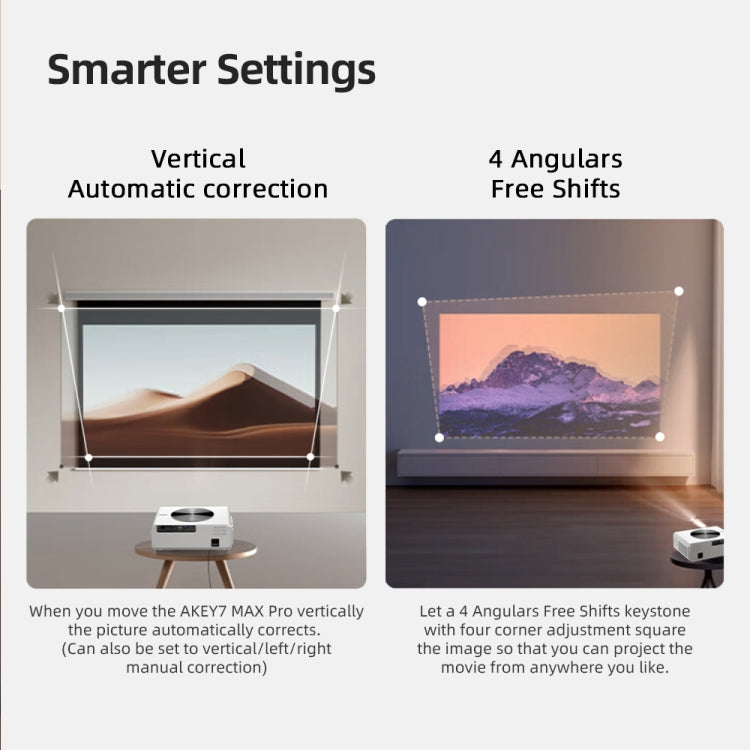 AUN AKEY7 MAX 1920x1080P HD Android LCD Projector UK Plug(White) - LED Projector by AUN | Online Shopping South Africa | PMc TechLife | Buy Now Pay Later Mobicred