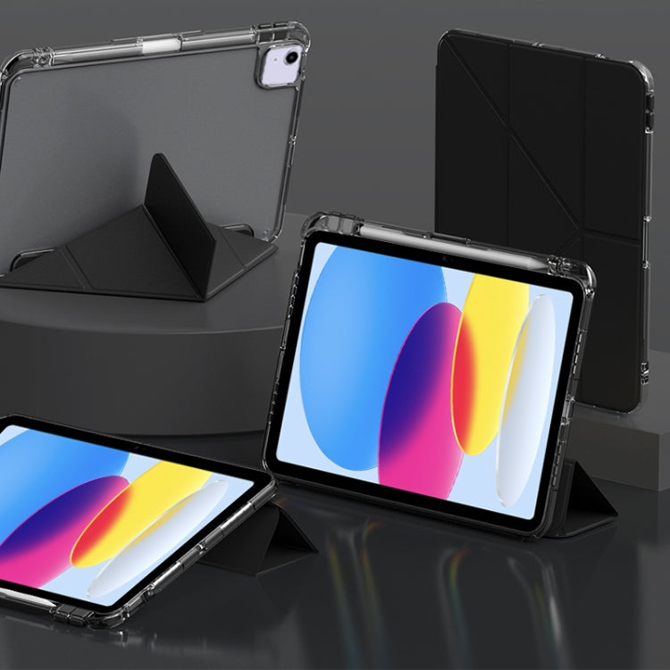 For iPad 2025 / 2022 mutural Y-Shape Deformation Leather Tablet Case(Black) - free shipping - PMc TechLife - Order now!