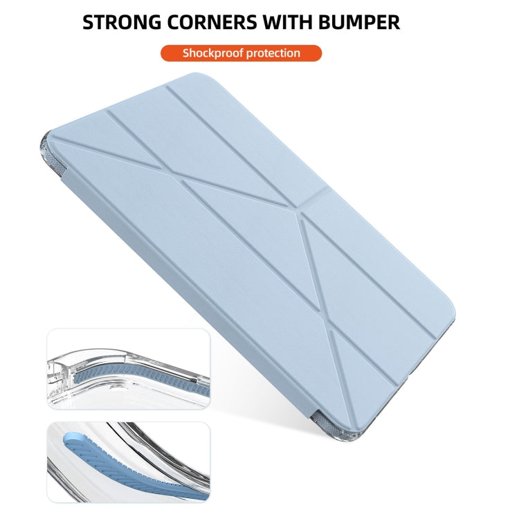 For iPad Air 11 2025 / 2024 mutural Y-Shape Deformation Leather Tablet Case(Grey) - free shipping - PMc TechLife - Order now!