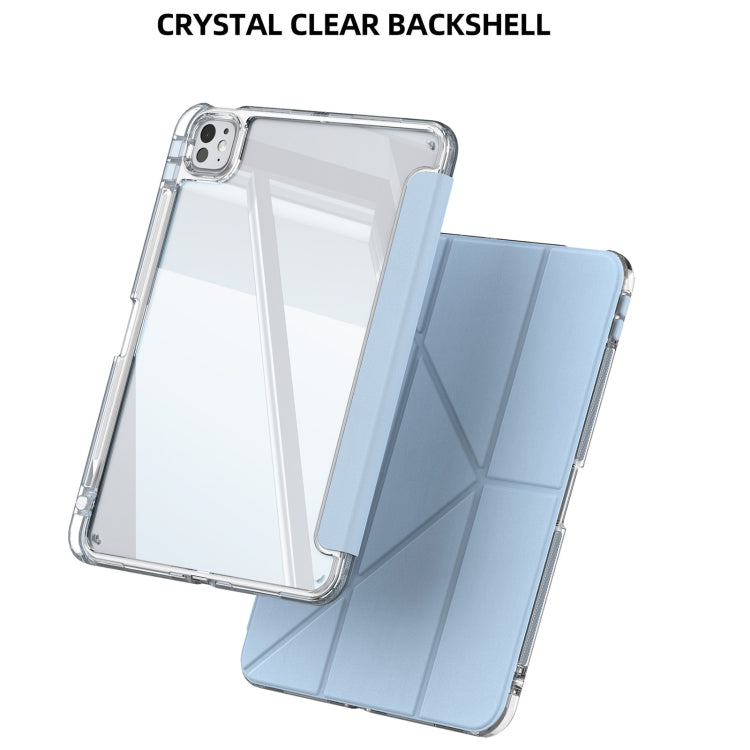 For iPad Air 11 2025 / 2024 mutural Y-Shape Deformation Leather Tablet Case(Ice Blue) - free shipping - PMc TechLife - Order now!