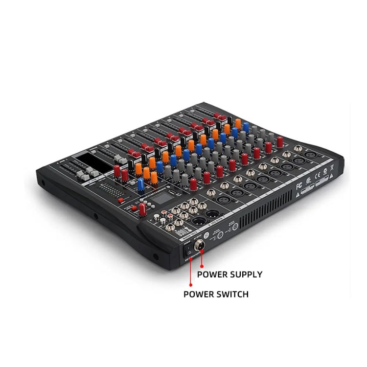 XTUGA CT80X 8-Channels Audio Mixer DJ Mixing Console with 48V Power Supply(UK Plug) - free shipping - PMC TechLife - Order now!