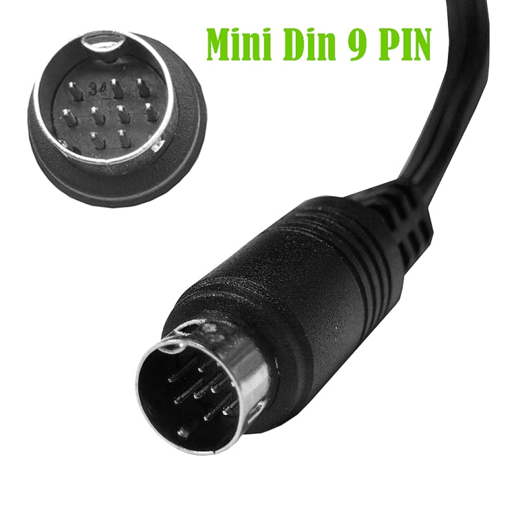 90 Degree mini DIN 9 Pin Male to Female TV Box Adapter Cable, Length:3m(Black) - Others by PMC TechLife | Online Shopping South Africa | PMC TechLife | Buy Now Pay Later Mobicred