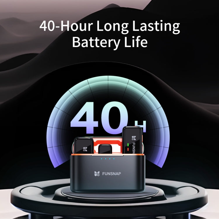 FUNSNAP S6 Lavalier Wireless Microphone, Type-C RX + 2 TX with Charging Case - Microphone by FUNSNAP | Online Shopping South Africa | PMC TechLife | Buy Now Pay Later Mobicred