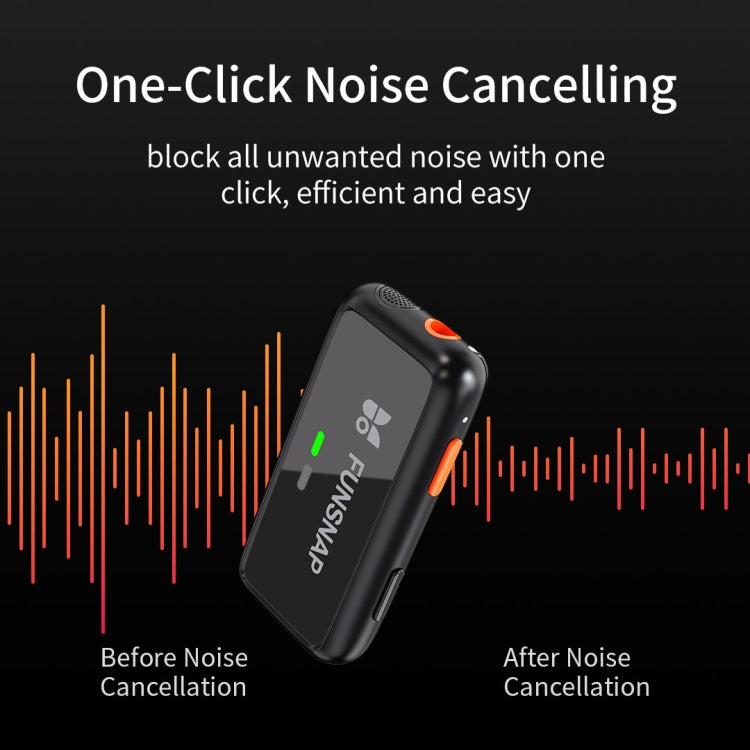FUNSNAP S6 Lavalier Wireless Microphone, Type-C RX + 2 TX with Charging Case - Microphone by FUNSNAP | Online Shopping South Africa | PMC TechLife | Buy Now Pay Later Mobicred