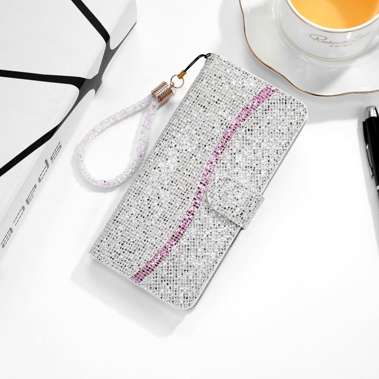 For Samsung Galaxy S25 Ultra 5G Glitter Powder Filp Leather Phone Case(Silver) - Galaxy S25 Ultra 5G Cases by PMC Jewellery | Online Shopping South Africa | PMC Jewellery | Buy Now Pay Later Mobicred
