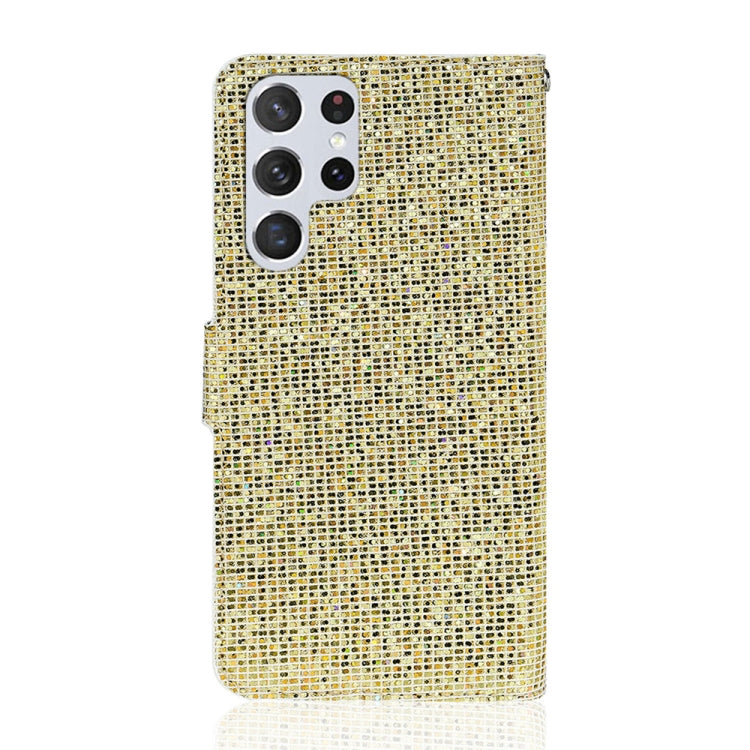 For Samsung Galaxy S25 Ultra 5G Glitter Powder Filp Leather Phone Case(Gold) - Galaxy S25 Ultra 5G Cases by PMC Jewellery | Online Shopping South Africa | PMC Jewellery | Buy Now Pay Later Mobicred