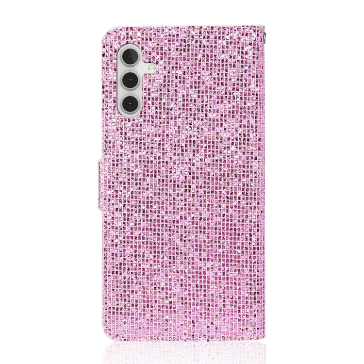 For Samsung Galaxy S25+ 5G Glitter Powder Filp Leather Phone Case(Pink) - Galaxy S25+ 5G Cases by PMC Jewellery | Online Shopping South Africa | PMC Jewellery | Buy Now Pay Later Mobicred