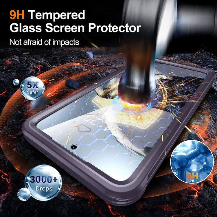 For Samsung Galaxy S25+ 5G RedPepper Tempered Glass MagSafe Phone Case(Purple) - free shipping - PMC Jewellery - Order now!