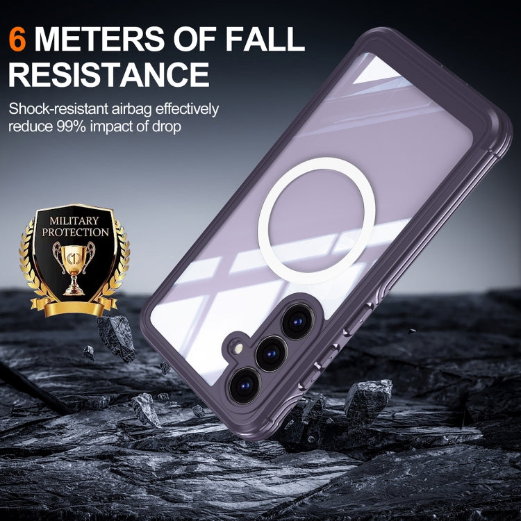 For Samsung Galaxy S25+ 5G RedPepper Tempered Glass MagSafe Phone Case(Purple) - free shipping - PMC Jewellery - Order now!