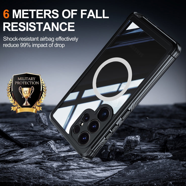 For Samsung Galaxy S25 Ultra 5G RedPepper Tempered Glass MagSafe Phone Case(Black) - Galaxy S25 Ultra 5G Cases by RedPepper | Online Shopping South Africa | PMC Jewellery | Buy Now Pay Later Mobicred