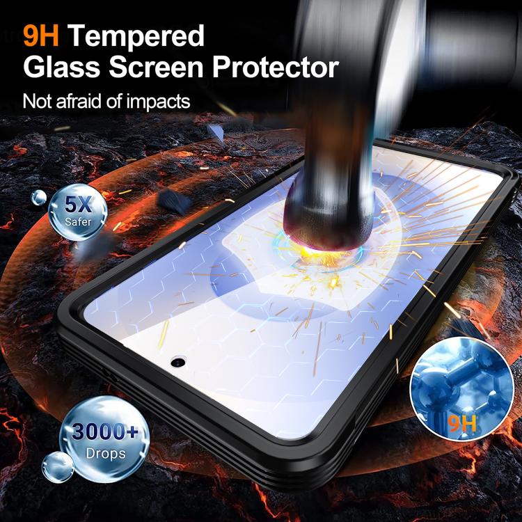 For Samsung Galaxy S25 Edge 5G RedPepper Tempered Glass MagSafe Phone Case(Black) - Galaxy S25 Edge 5G Cases by RedPepper | Online Shopping South Africa | PMc TechLife | Buy Now Pay Later Mobicred