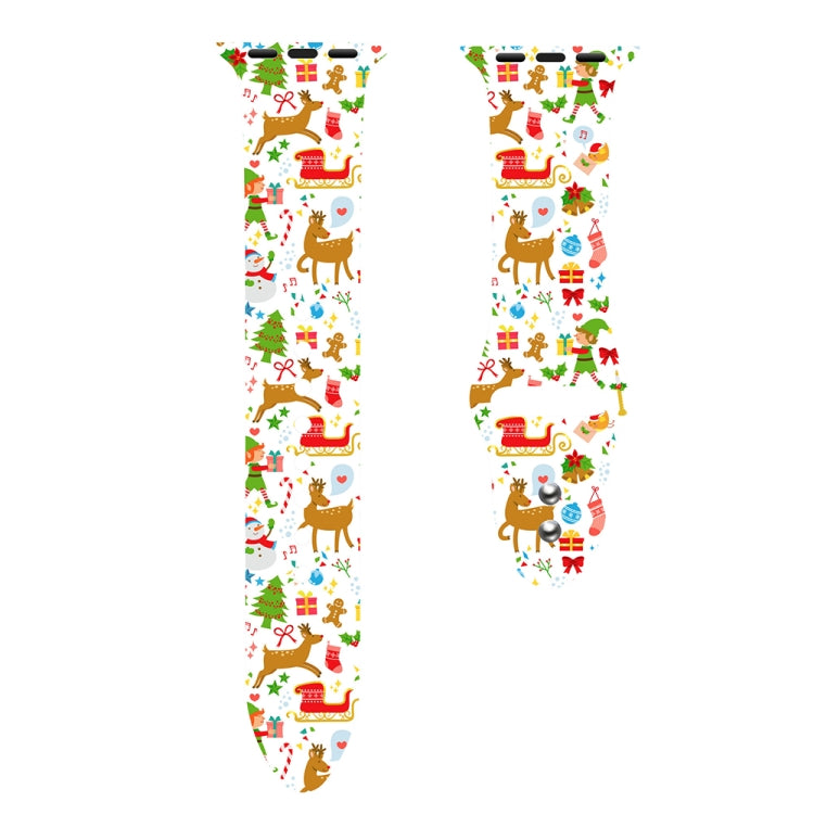 For Apple Watch 46mm / 49mm / 45mm / 44mm Christmas Pattern Silicone Watch Band(Childlike Christmas 2) - free shipping - PMc TechLife - Order now!