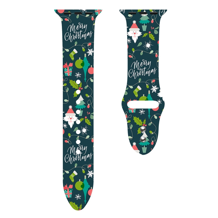 For Apple Watch 42mm / 41mm / 40mm / 38mm Christmas Pattern Silicone Watch Band(Merry Christmas) - free shipping - PMc TechLife - Order now!